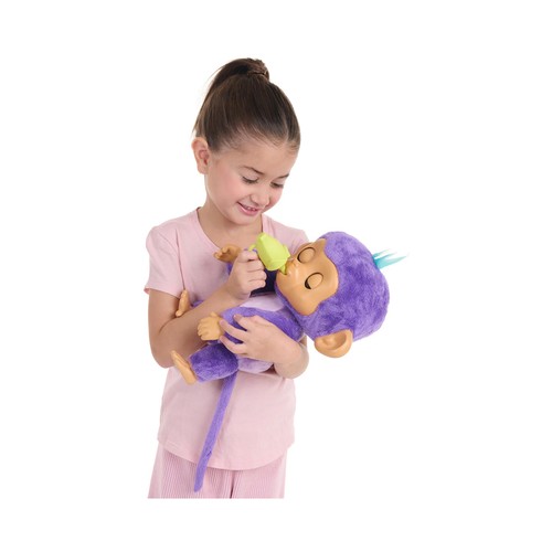 Figura Fingerlings cuida y mima, mono interactivo, BIZAK