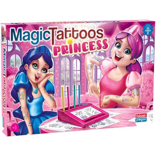 Tatuajes mágicos Princesas. +6 años. FALOMIR JUEGOS.