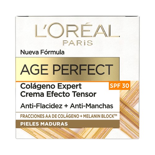 L´ORÉAL PARIS Age perfect 50 ml Crema anti-flacidez y anti-manchas con FPS 30, para pieles maduras.