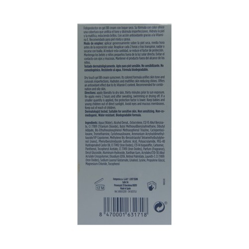 ISDIN Protector solar facial con textura BB cream y factor de protección 50+ (muy alto) ISDIN