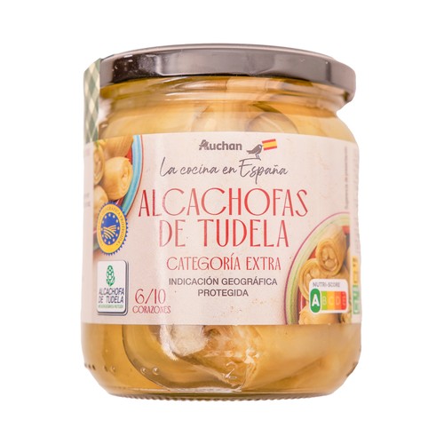 PRODUCTO ALCAMPO Alcachofas Indicación Geográfica Protegida de Tudela 6/10 corazones 345 g.