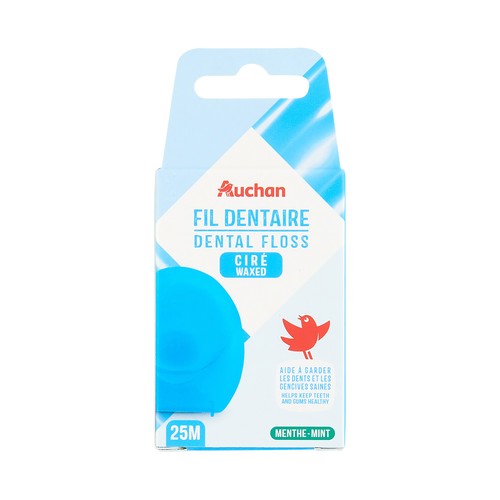 PRODUCTO ALCAMPO Hilo dental con cera, sabor a menta 25 m.