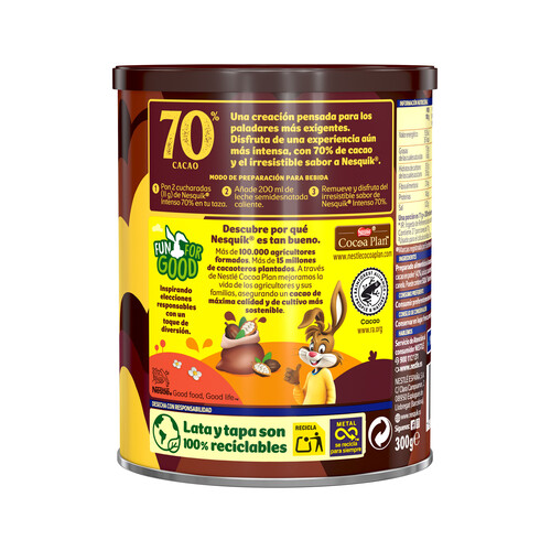 NESQUIK Cacao soluble intenso, 70 % cacao NESQUIK 300 g.