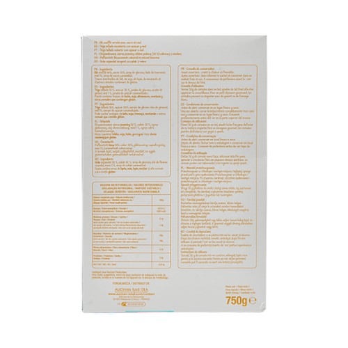 PRODUCTO ECONÓMICO ALCAMPO Cereales de trigo inflado con miel 750 gr.