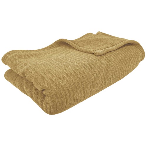 Manta 240x220 chenilla/sherpa, diseño Brumes Vegetales para hogar. ACTUEL