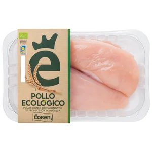 COREN Bandeja de pechuga de pollo ecológico.