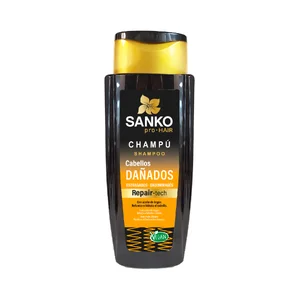 SANKO Repair tech Champú hidratante y reforzante con aceite de Argán para cabellos dañados 270 ml.