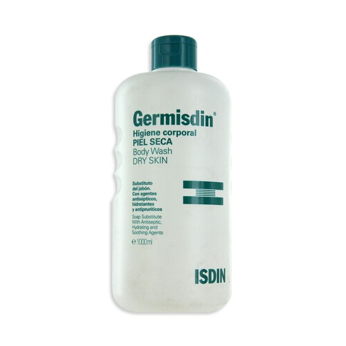 Gel de baño antiséptico e hidratante sustituto del jabón especial para piel seca, GERMISDIN 1000 ml.