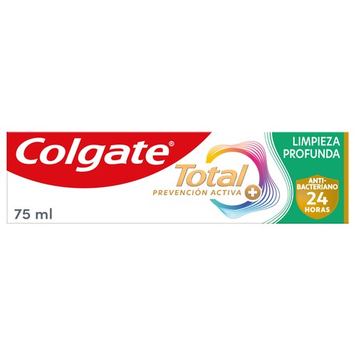COLGATE Total prevención activa + Pasta de dientes para una limpieza profunda 75 ml.