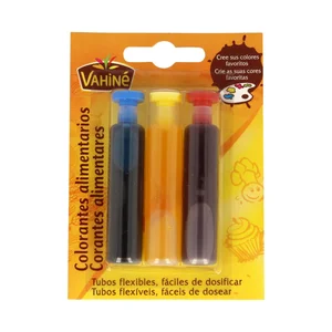 VAHINÉ Colorantes alimentarios 3 uds. de 6 ml.