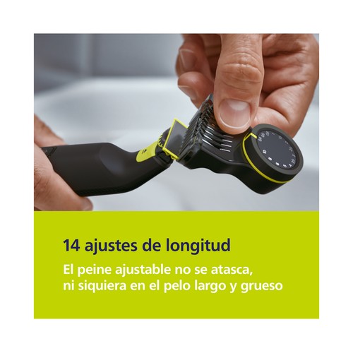 Afeitadora PHILIPS One Blade Pro QP6542/15 (Autonomía 90 min - Recargable).