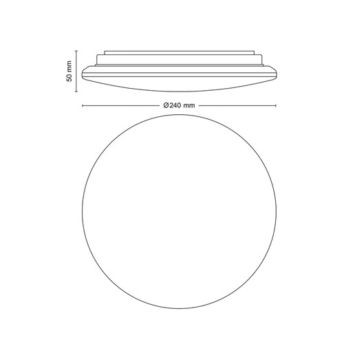 Plafón de techo Moire  26cm 10w 850lm 2700k. PHILIPS