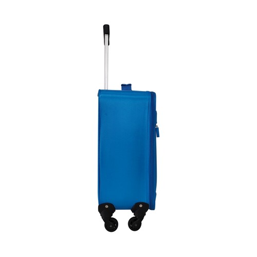 Maleta cabina tipo trolley talla S de tela, 4 ruedas, color Azul- Easy fly. AIRPORT