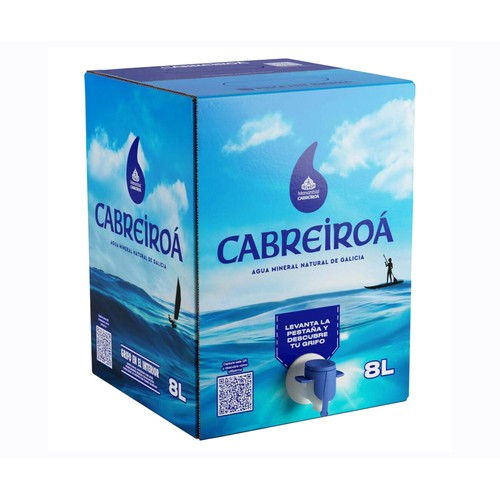 CABREIROA  Agua mineral  en caja de cartón 8 l.