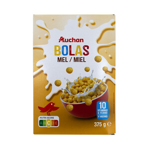 Imagen de PRODUCTO ALCAMPO Cereales con forma de bola de maiz, trigo y avena con miel 375 g.