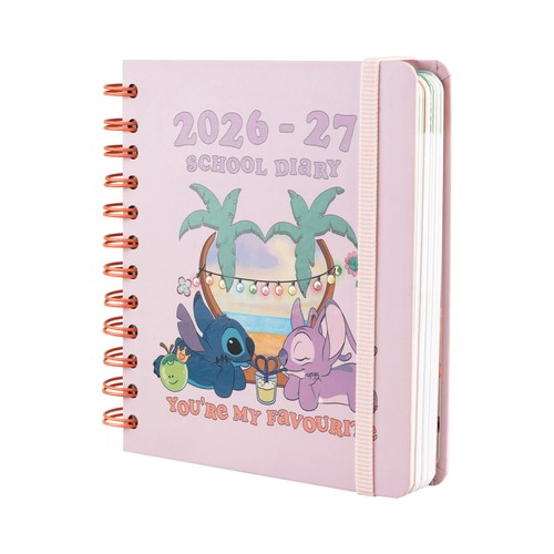 Agenda escolar 26/27 día página 11 meses Disney Stitch y Angel. GRUPO ERIK
