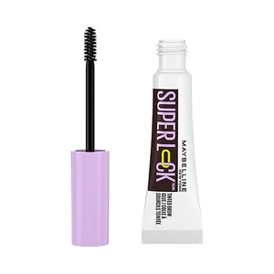 MAYBELLINE Superlock tono black Gel fijador de cejas, con acabado transparente y no pegajoso.