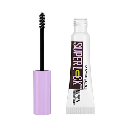 MAYBELLINE Superlock tono black Gel fijador de cejas, con acabado transparente y no pegajoso.