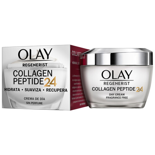 OLAY Collagen peptide 24 Crema de día hidratante con péptidos de Colágeno y sin perfume 50 ml.