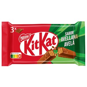 Imagen de KIT KAT Barritas de galleta cubiertas de chocolate y con sabor avellana  3 x 41.5 g.