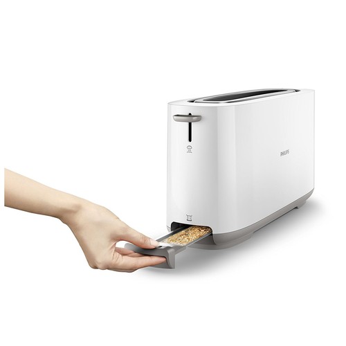 Tostador PHILIPS HD2590/00, 1000W, ranura larga, calienta panecillos, 8 niveles.