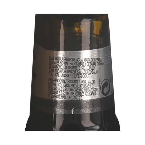 SUPER BOCK Cerveza negra sin alcohol 25 cl.