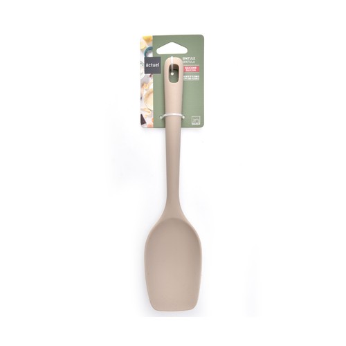 Espátula cuchara 27cm de silicona color beige. ACTUEL