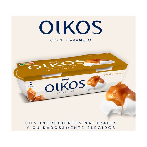 OIKOS Yogur griego con caramelo de Danone 2 x 110 g.