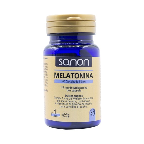 Complemento alimenticio a base de especies vegetales y Melatonina SANON 60 Cápsulas.