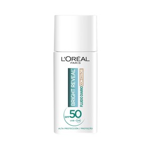 L´ORÉAL PARIS Bright reveal tono medio Fluido facial antimanchas con Niacinamida y FPS 50+ 50 ml.