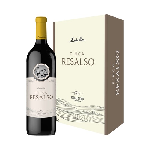 FINCA RESALSO de Emilio Moro Estuche con 2 botellas de vino tinto roble con D.O. Ribera del Duero.