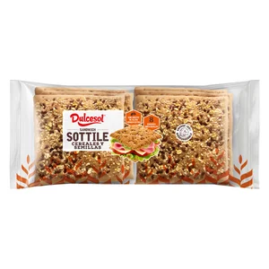 DULCESOL Pan Sottile Pan de molde con cereales y semillas 8 uds. 310 g.