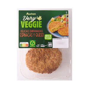 Auchan Very Veggie Delicias Vegetales Empanadas de Espinacas y Queso 180 G Producto Alcampo.