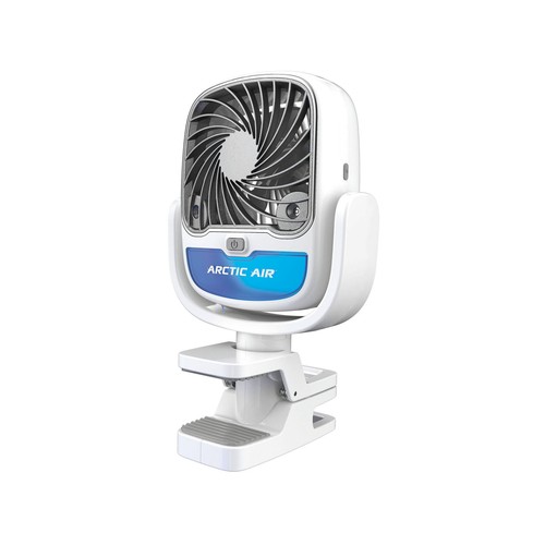 Ventilador portátil con pinza ARTIC AIR Grip Go, 3 velocidades, batería recargable, conexión Usb.