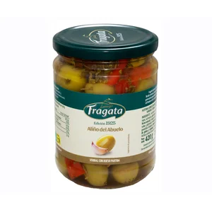 FRAGATA Aceituna verdial con hueso partida y aliño del abuelo 250 gr.