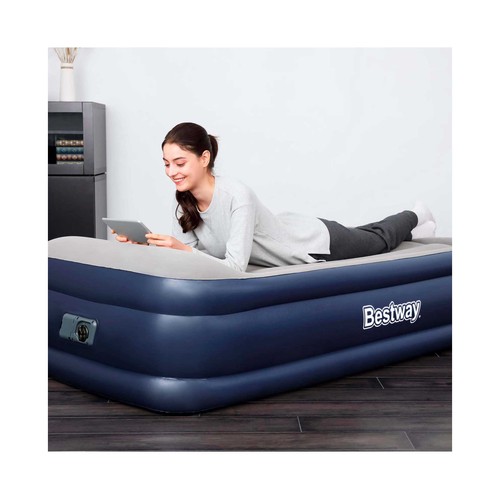 Colchón hinchable individual, con inflador eléctrico, 191x97x46cm. BESTWAY.