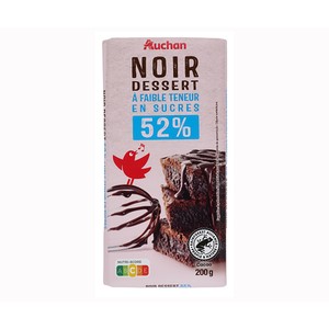 PRODUCTO ALCAMPO Chocolate negro para postres, sin azúcares añadidos 200 g.