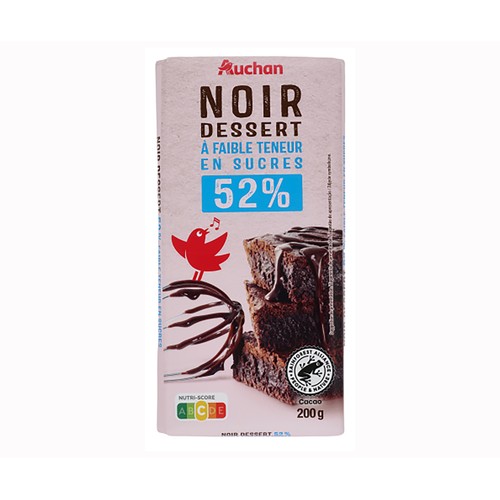 PRODUCTO ALCAMPO Chocolate negro para postres, sin azúcares añadidos 200 g.