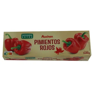 PRODUCTO ALCAMPO Pimientos rojos de categoría extra pack 3 uds. x 60 g.