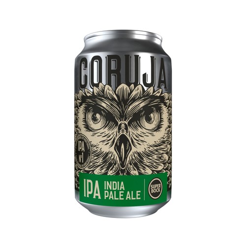 CORUJA Ipa Cerveza India pale ale superbock, 33 cl. 