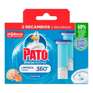 PATO Recambio discos WC activos aroma frescor marino PATO 2 uds. x 36 ml.