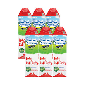 precios Central Lechera Asturiana Leche De Vaca Entera De Origen Español 6 X 1L. en Alcampo