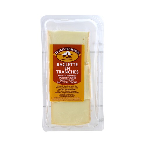 LE PAYS FROMAGER Queso en lonchas raclette LE PAYS FROMAGER 400 g.