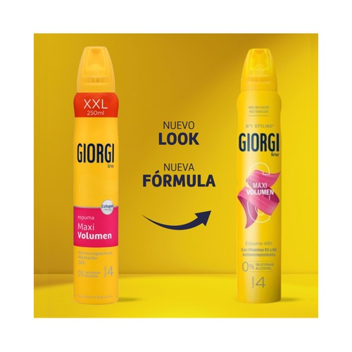GIORGI Espuma fijadora (4) efecto maxi volumen 250 ml.