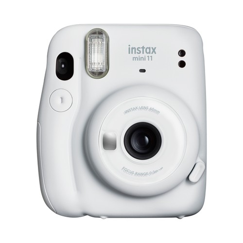 Cámara instantánea FUJIFILM INSTAX MINI 11, espejo para selfie, color blanco.