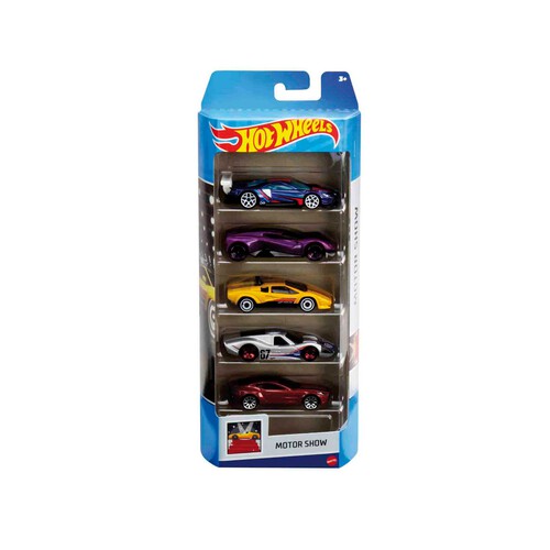 HOT WHEELS - Paquete de 5 autos a escala 1:64, regalo para coleccionistas y niños a partir de 3 años (los estilos pueden variar), 1806