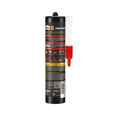 Adhesivo de montaje blanco PATTEX No Más Clavos Para Todo HighTack, 446grs.