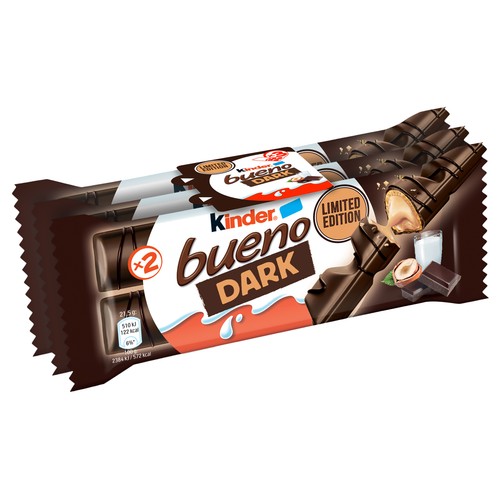 KINDER Bueno Barrita de chocolate negro 2x3 uds. 129 g.