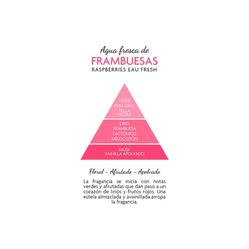 AMBAR Ambientador perfumador de varillas con flor (Mikado), con aroma a frambuesas 75 ml.