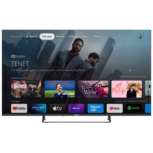 Televisión 139,7 cm (55") LED QILIVE Q55UA231B 4K, SMART TV, WIFI, TDT T2, USB reproductor, 3HDMI, 60HZ.